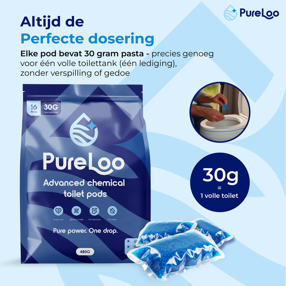 PureLoo Pod voor het chemisch toilet - 16 stuks