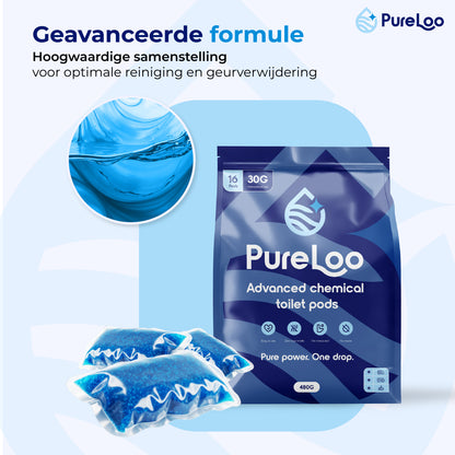 PureLoo Pod für die Chemietoilette – 16 Stück