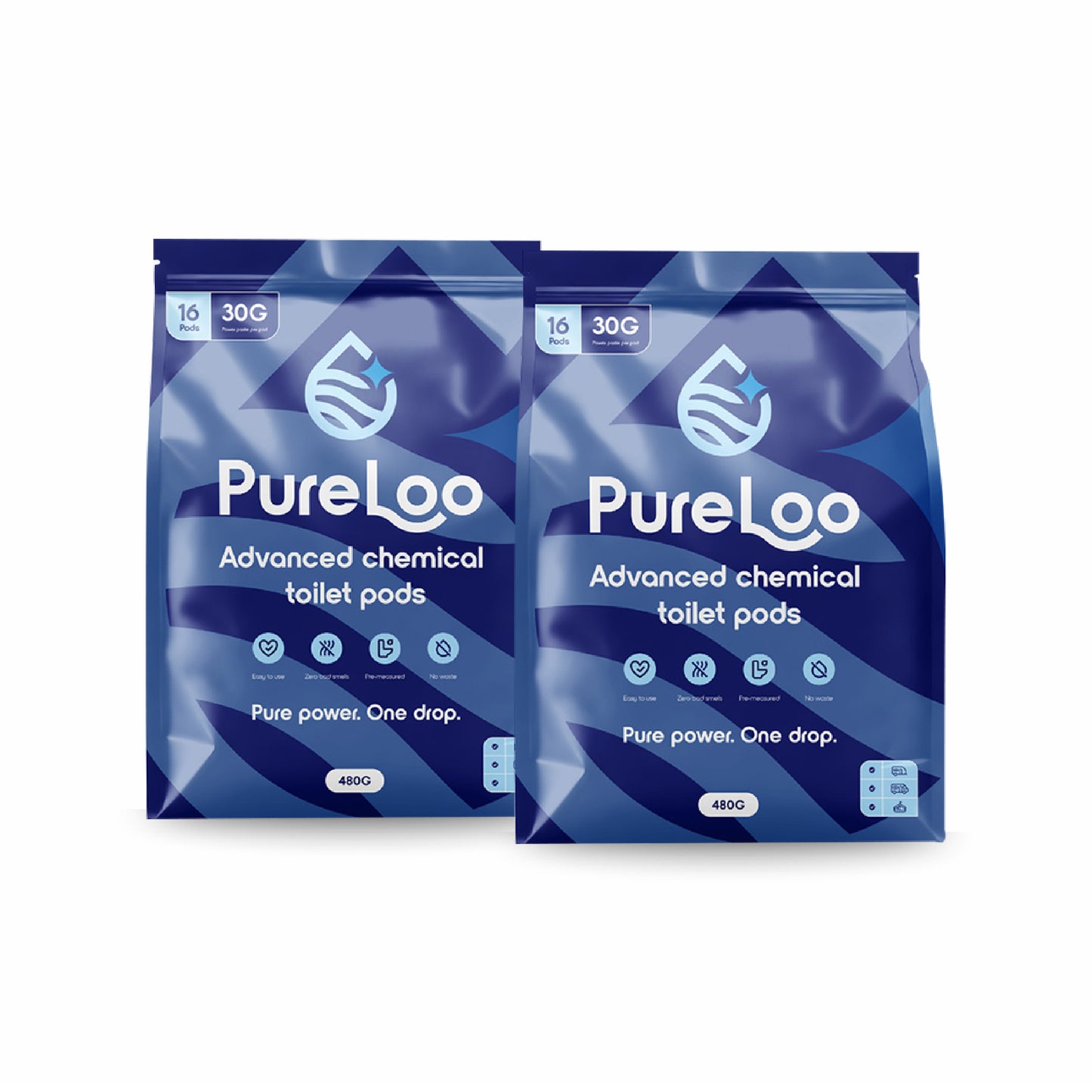 PureLoo Chemical Toilet Pods 2-pack - 32 pieces