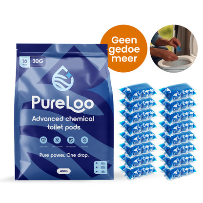 PureLoo Pod für die Chemietoilette – 16 Stück